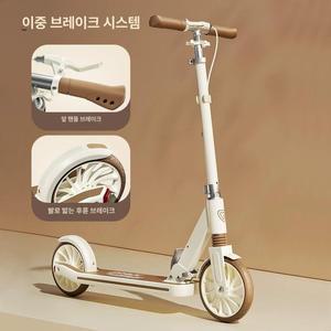 성인 킥보드 수동 접이식 클래식 퀵보드 두발브레이크 충격흡수