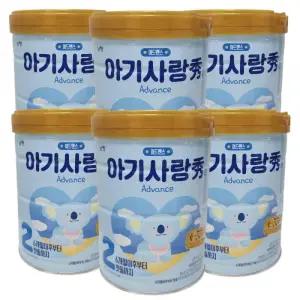 남양 아기사랑 수 어드밴스 분유 2단계 800g x6캔