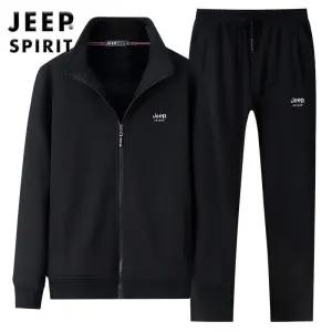 JEEP spirit 남성 가을 겨울 캐주얼 스포츠웨어 긴팔  스웨터 팬츠 세트