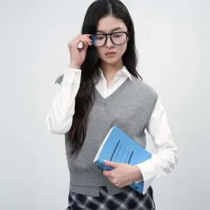 WOMAN 더블 레이어 루즈핏 베스트 [GREY] / WBE3L06514
