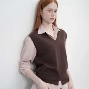 WOMAN 더블 레이어 루즈핏 베스트 [DARK BROWN] / WBE3L06514