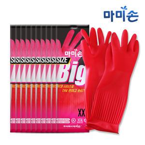 마미손 고무장갑 빅특대 (XXL) x10개/라텍스/위생장갑/김장