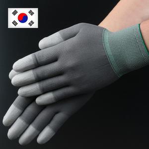 국산 PU 손끝코팅장갑 회색10켤레 탑 정밀 손가락 작업장갑