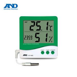 AND 디지털 시계 온습도계 AD-5682 온도 습도 시간 측정 벽걸이