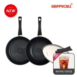 [30%혜택+메가커피 기프티콘 증정] HC해피콜 NEW 컴포트 다이아몬드 후라이팬 3종세트(28팬+28웍+28뚜껑)