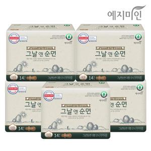 예지미인 그날엔순면 날개까지 유기농 생리대 대형 14Px5팩