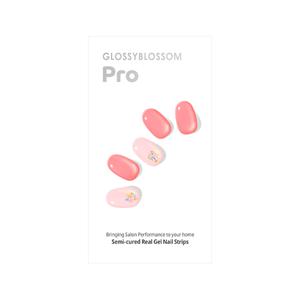 글로시블라썸 굽는 반경화 젤네일 스티커 트윙클코랄, 1개