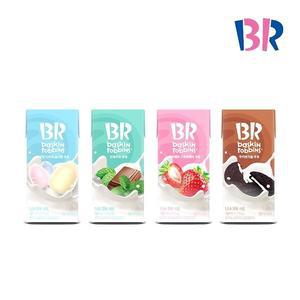 [배스킨라빈스] 멸균우유 190ml 4종 2박스 골라담기