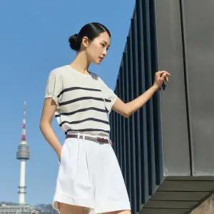 [런칭가 89000원] J by 린넨블렌디드 스트라이프 풀오버 3종