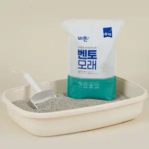 [3개세트] 바른벤토모래 6kg + 바른 전체갈이 모래삽 고양이 모래