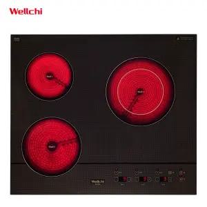 웰치 가정용 하이라이트 3구 매립형 이동형 이동식 원룸 오피스텔 전기렌지 전기레인지 KR-307TC
