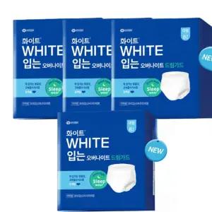 화이트 오버나이트 편안한 실속팩 뉴 대형 생리대 8P 4개