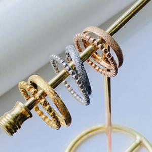 2개세트) [써지컬스틸] 3mm 샌드 반지 + 동글 볼반지