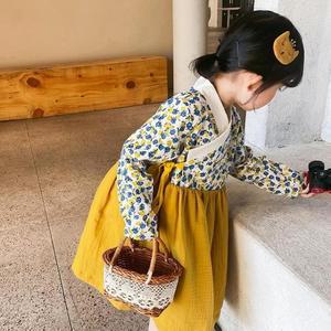 입기편한 원피스형 여아 꽃무늬 한복 유아 어린이 100 110 120 130 3세 4세 5세 6세 7세