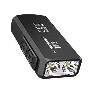 미니 손전등 키체인 USB 충전식 야외 LED 충전식