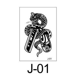 [IXHIREN8_4B]패션 팔 목 등 타투 스티커 10개입/J-01