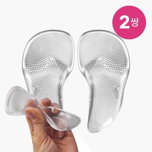 1+1 평발 통증패드 실리콘 아치 교정 전족부 구두 반깔창
