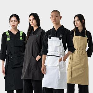 무브온 카페 바리스타 쉐프 헤어디자이너 앞치마(목끈형, X형, 원피스형)