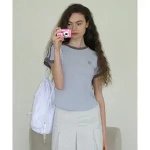 매장정품 파르티멘토 우먼 PARTIMENTO WOMEN 컬리지 스트라이프 링거 티_스카이 PW-23178SK 123884