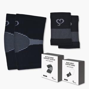 베이직 손목보호대+액티브 무릎보호대 세트
