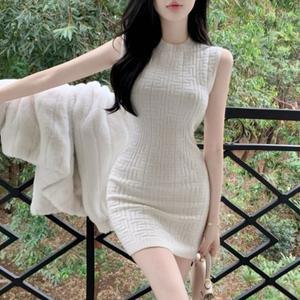골지 미니 원피스 여름 민소매원피스 슬림핏 파티룩 클럽룩