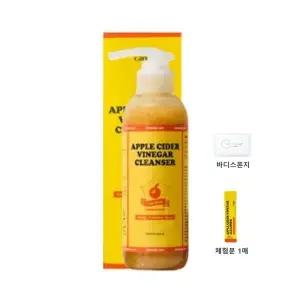 [마미케어] 애사비 클렌저 특대용량 200ml 1개 + 체험분 1매 증정 사과 토닝 광채 유산균 팩