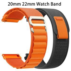 갤럭시 시계 용 20mm 22mm 나일론 스트랩 7 6 5 4 클래식 기어 S3 액티브 2 루프 코레아 팔찌 Amazfit GTS 2 3 4 미니 밴드