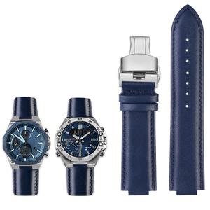 카시오 EDIFICE 시리즈 EFS-S570YD ECB-10YD 남성용 스트랩 발찌 시계 밴드 블루 12mm 14mm용 수정된 볼록