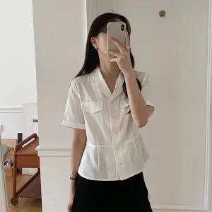 [여행룩#하객룩]린지 셋업핏 포켓 블라우스