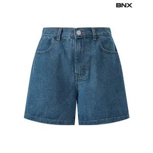 [하프클럽/BNX]여성 써머 원버튼 데님 반바지