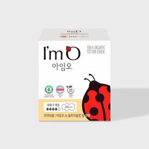 아임오 날개까지 유기농 순면커버 생리대 대형 9p 224491