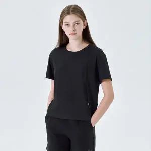 [휠라](강남점)[FILA] 골지 세미크롭 반팔티 (FS2RSG2254F_BLK)