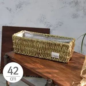 해초 라탄왕골바구니직사각트레이 42x15x14 꽃바구니-WFHLRQP
