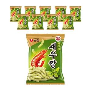 농심 와사비새우깡 70g, 10개