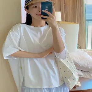 MADE 라운드 언발 트임 박시 반팔 티셔츠 (3color)