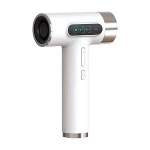 슈퍼 휴대용 USB 충전 무선 헤어드라이어 100000 RPM 강풍 강력한 냉/온풍 스타일링 도구 LED 디스플레이