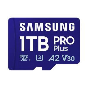 [미국배송] 삼성 PRO 플러스 마이크로SD 메모리 카드 + 어댑터 1TB MICROSDXC 최대 180MB/S 풀 HD 및 4K UHD UHS-I C10 U3 V30 안드로이드 폰용 A2 태블릿 GOPRO DJI 드론용 MB-MD1T0SA/AM 2024