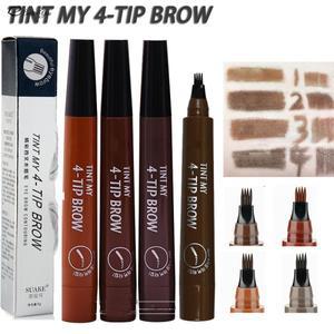 TINT MY 4-팁 브로우 리퀴드 아이 펜슬 방수 마이크로 블레이드 포크 팁 파인 스케치 프로페셔널 펜