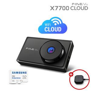 [골든보상판매][AS/2년+GPS][64GB로업] 파인뷰 X7700 클라우드 와이파이 블루투스 동글 내장 전후방 QHD 2채널 블랙박스