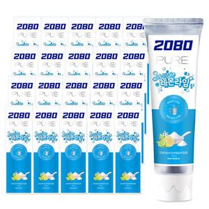 2080 베이킹소다 담은 퓨어 치약 레몬라임 125g x 20개