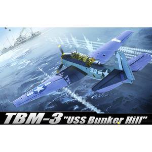 아카데미과학 1/48 2차대전 미해군 TBM-3 어벤저 USS벙커힐 12285 비행기 전투기 조립식모형 프라모델