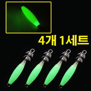 야광 에기 문어 쭈꾸미 왕눈이 무늬오징어 낚시 채비 갑오징어 축광 루어 애기 슷테 세트