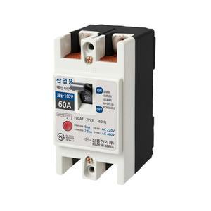 진흥 배선 차단기 JBE-102P 60A 신형 5kA 2P2E 100AF 산업용