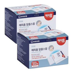 해피홈 알콜스왑(알콜솜) 100매 X 2개