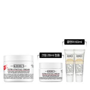 [키엘](강남점)[8S] 울트라 훼이셜 크림 125ml 세트 (+크림 28ml 정품 + 클렌저 60ml)