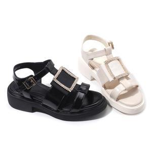 갤러리아 세라 여성 소가죽 캐주얼 스트랩 샌들 통굽힐 TCS23800 컬러 2종 3CM