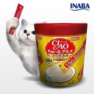 이나바 챠오츄르 구루메 버라이어티 닭가슴살14g x60p 고양이습식 간식 츄루