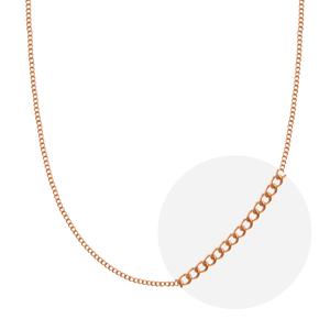18K 민줄 체인 목걸이 줄 핑크 골드 0.7mm