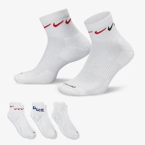 양말 에브리데이 플러스 쿠션 앵클 3개입 DH3827-902 화이트  데일리양말