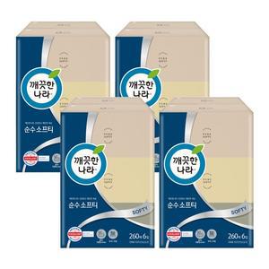 깨끗한나라 순수소프티 260매 6입X4팩